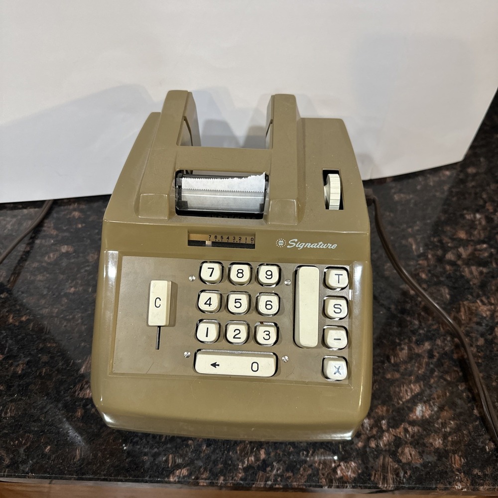 Vintage Signature Adding Machine Eight Nine